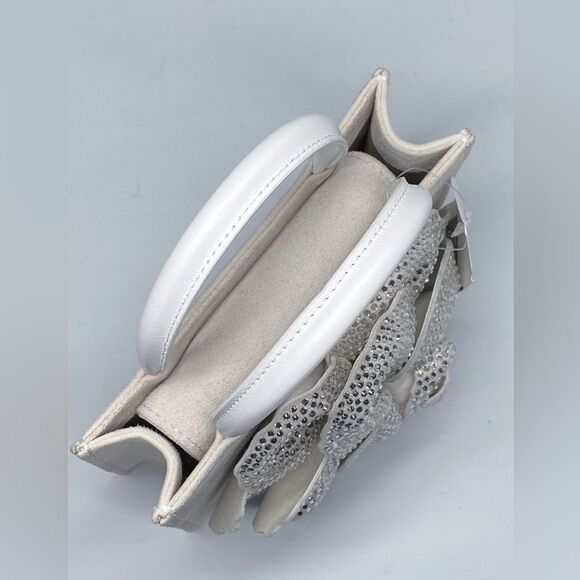 Mach & Mach Crystal Flower Suede Bag - Picture 11 of 14